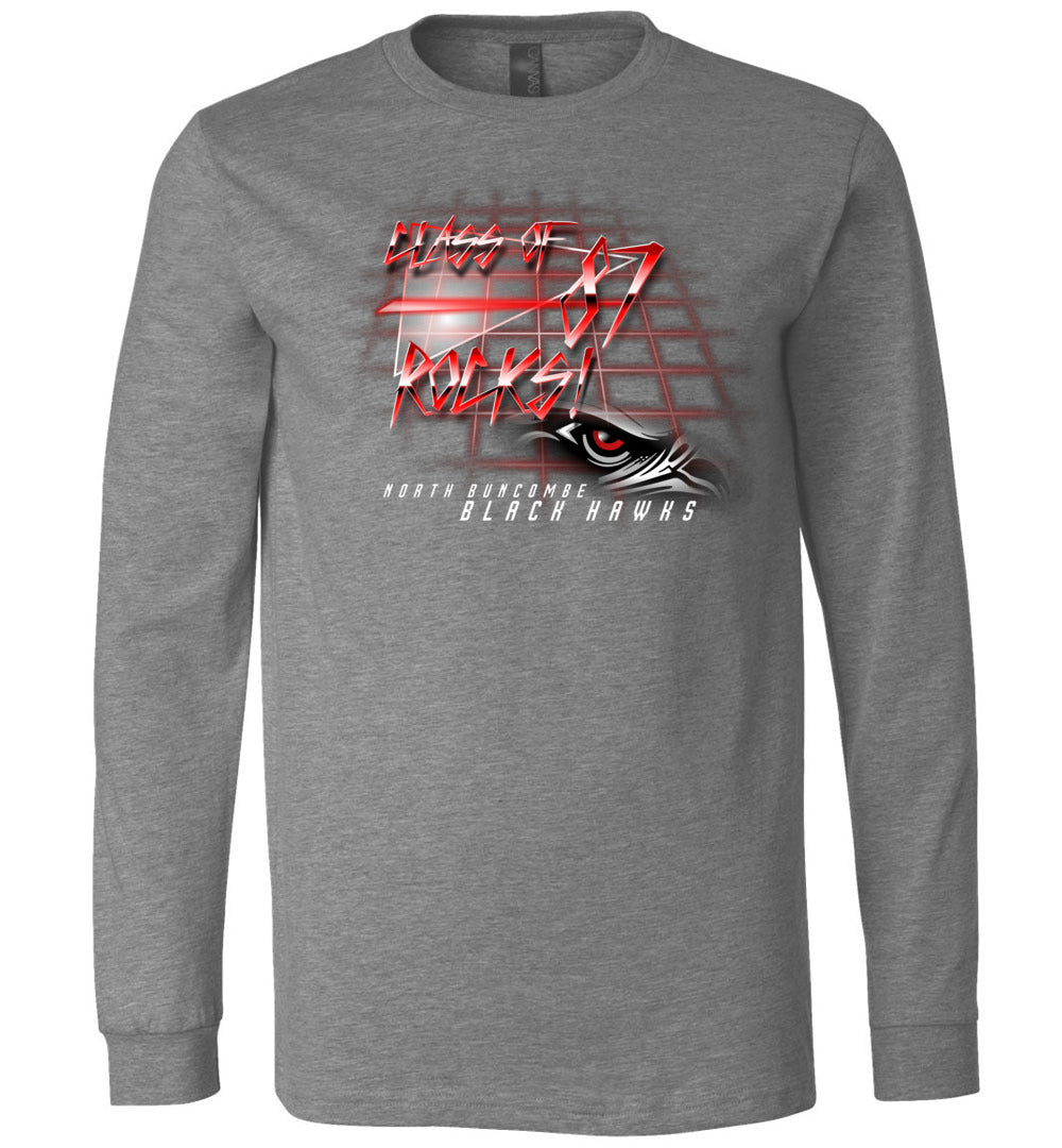 BLACK HAWKS! - Vintage 1987 Reunion Gear - Concept 001 Long Sleeve Unisex, Modern Sports Logo