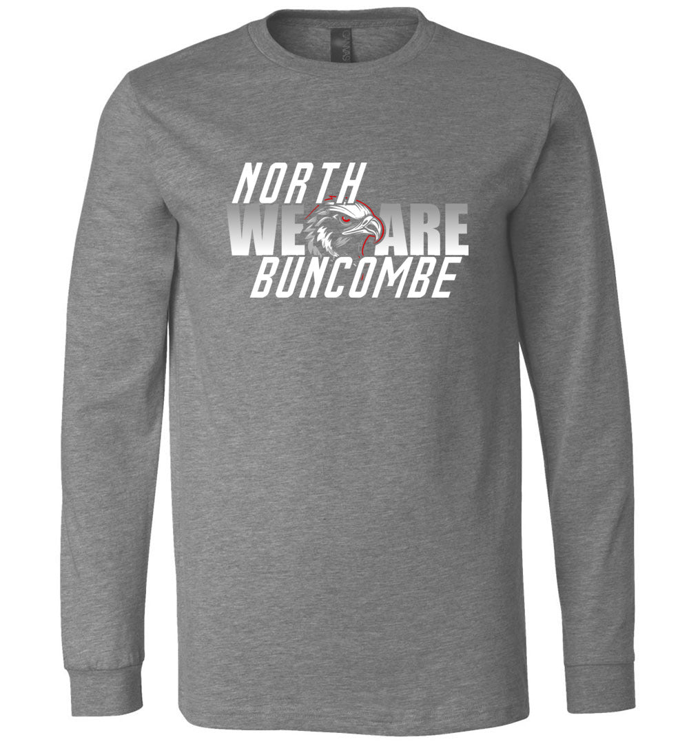 WE ARE NORTH BUNCOMBE! - Official Black Hawks Long Sleeve! (Dark fabric)