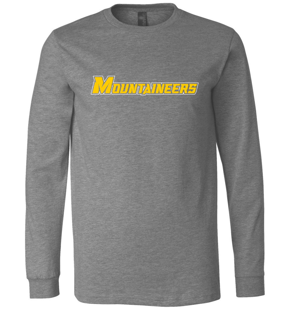 GO MOUNTAINEERS!! - Long Sleeve Unisex, Modern Sports Logo