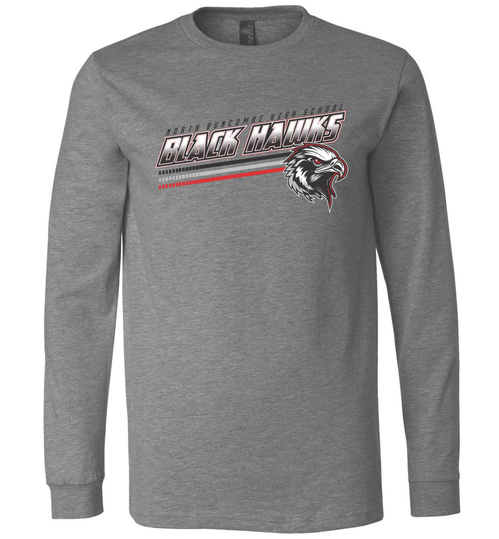 BLACK HAWKS! - Official Gear - Type 13 Long Sleeve Unisex, Modern Sports Logo