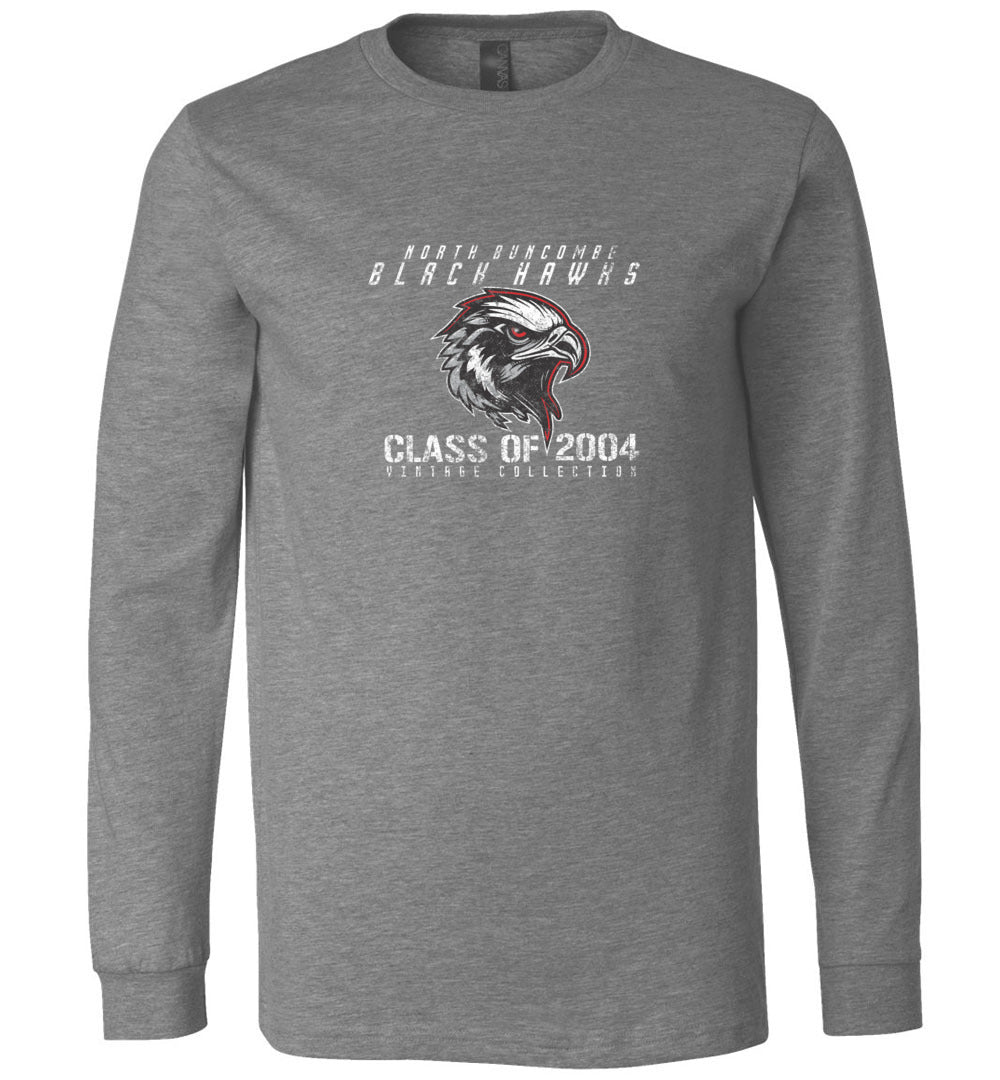BLACK HAWKS! - Vintage 2004 Reunion Gear - Concept 001 Long Sleeve Unisex, Modern Sports Logo