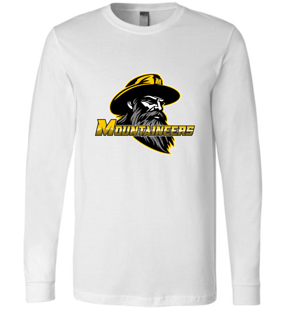 GO MOUNTAINEERS!! - Long Sleeve Unisex, Modern Sports Logo