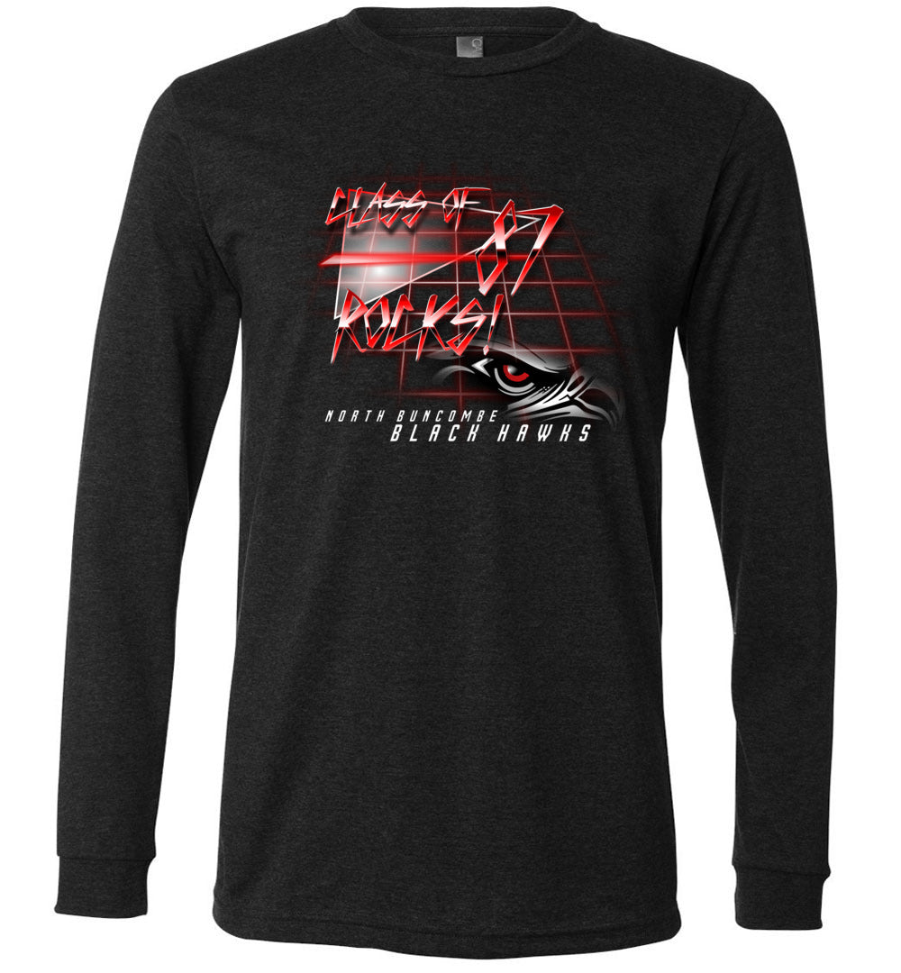 BLACK HAWKS! - Vintage 1987 Reunion Gear - Concept 001 Long Sleeve Unisex, Modern Sports Logo