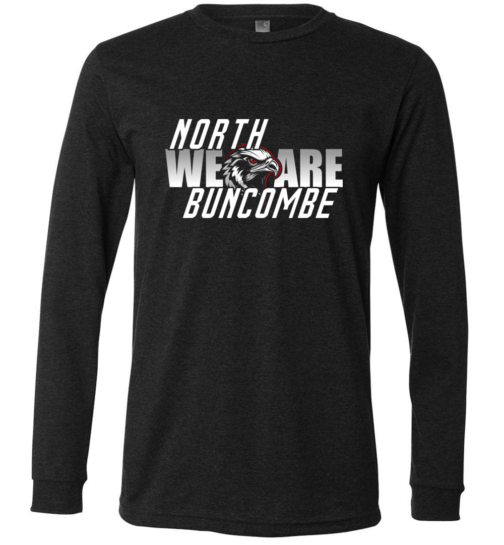 WE ARE NORTH BUNCOMBE! - Official Black Hawks Long Sleeve! (Dark fabric)