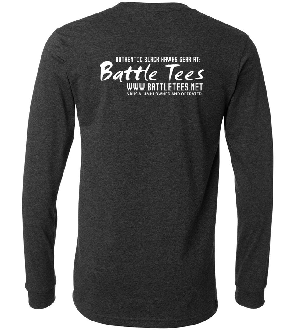 WE ARE NORTH BUNCOMBE! - Official Black Hawks Long Sleeve! (Dark fabric)