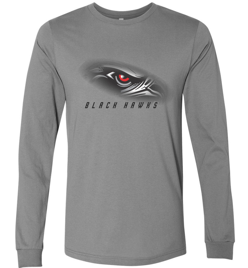 BLACK HAWKS! - Official Gear - Type 1 Long Sleeve Unisex, Modern Sports Logo
