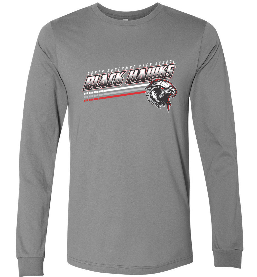 BLACK HAWKS! - Official Gear - Type 13 Long Sleeve Unisex, Modern Sports Logo