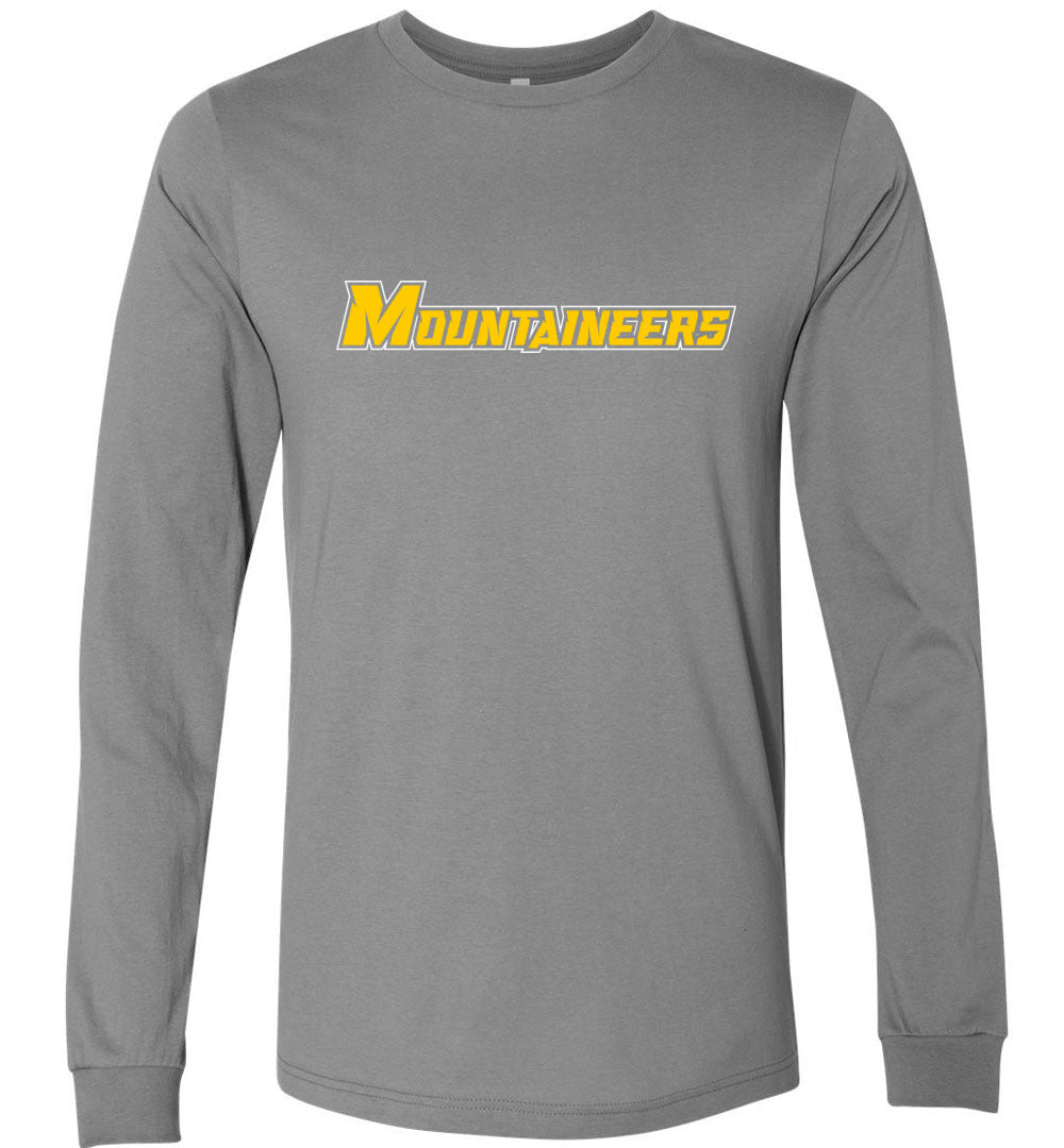 GO MOUNTAINEERS!! - Long Sleeve Unisex, Modern Sports Logo