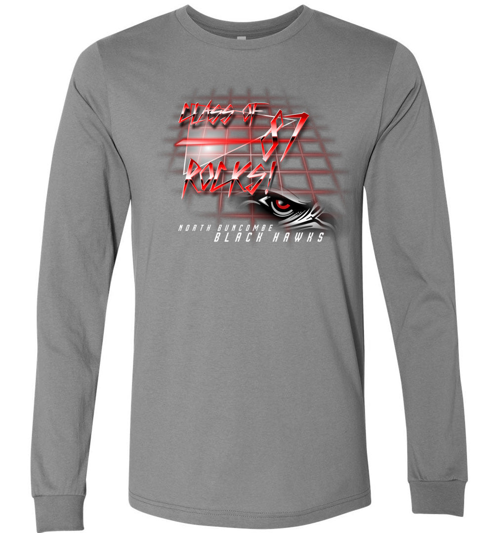 BLACK HAWKS! - Vintage 1987 Reunion Gear - Concept 001 Long Sleeve Unisex, Modern Sports Logo