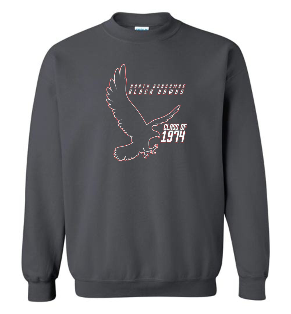 BLACK HAWKS! - Vintage 1974 Reunion Gear - Concept 002 Sweatshirt, Modern Sports Logo