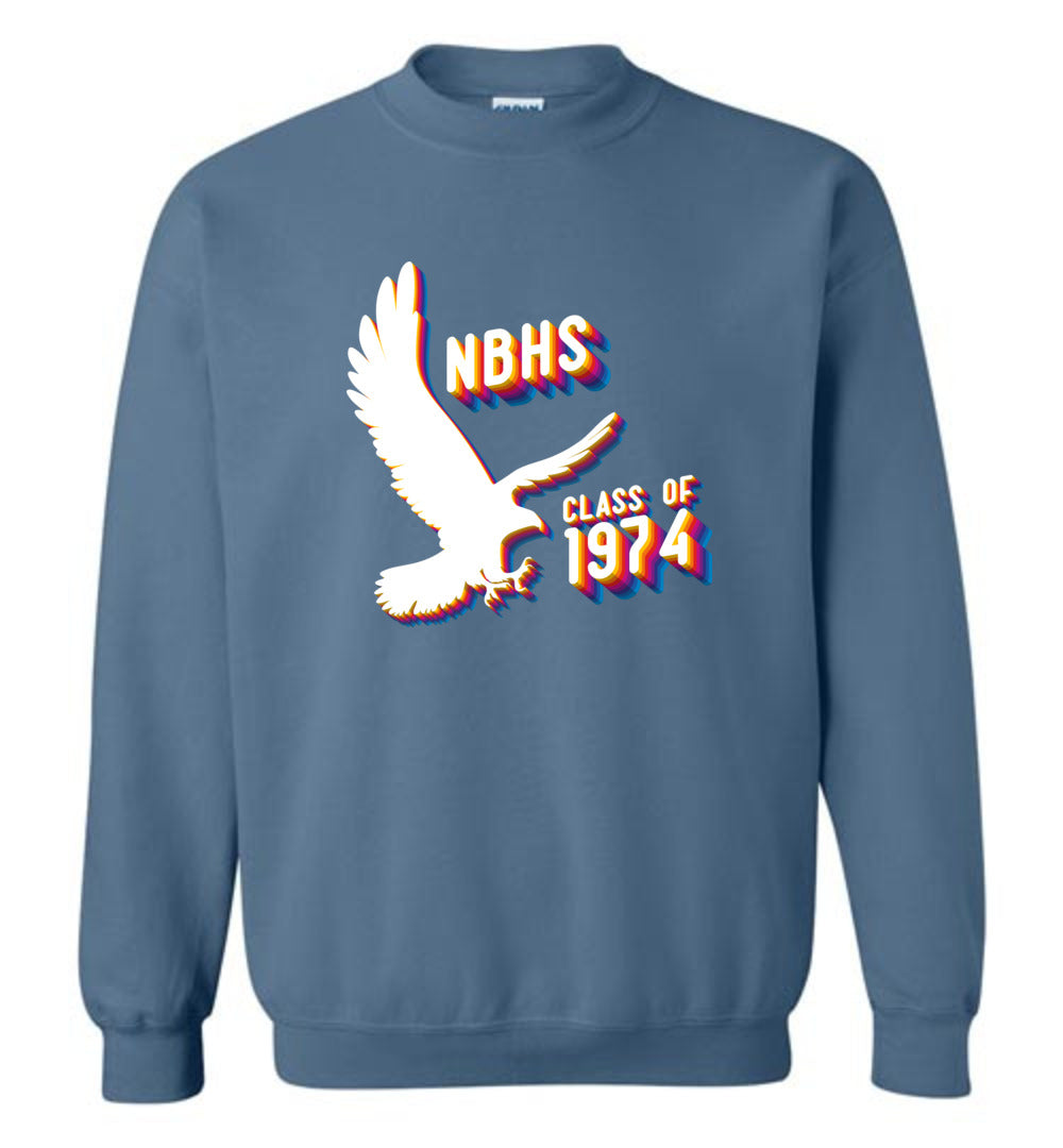 BLACK HAWKS! - Vintage 1974 Reunion Gear - Concept 001 Sweatshirt, Modern Sports Logo