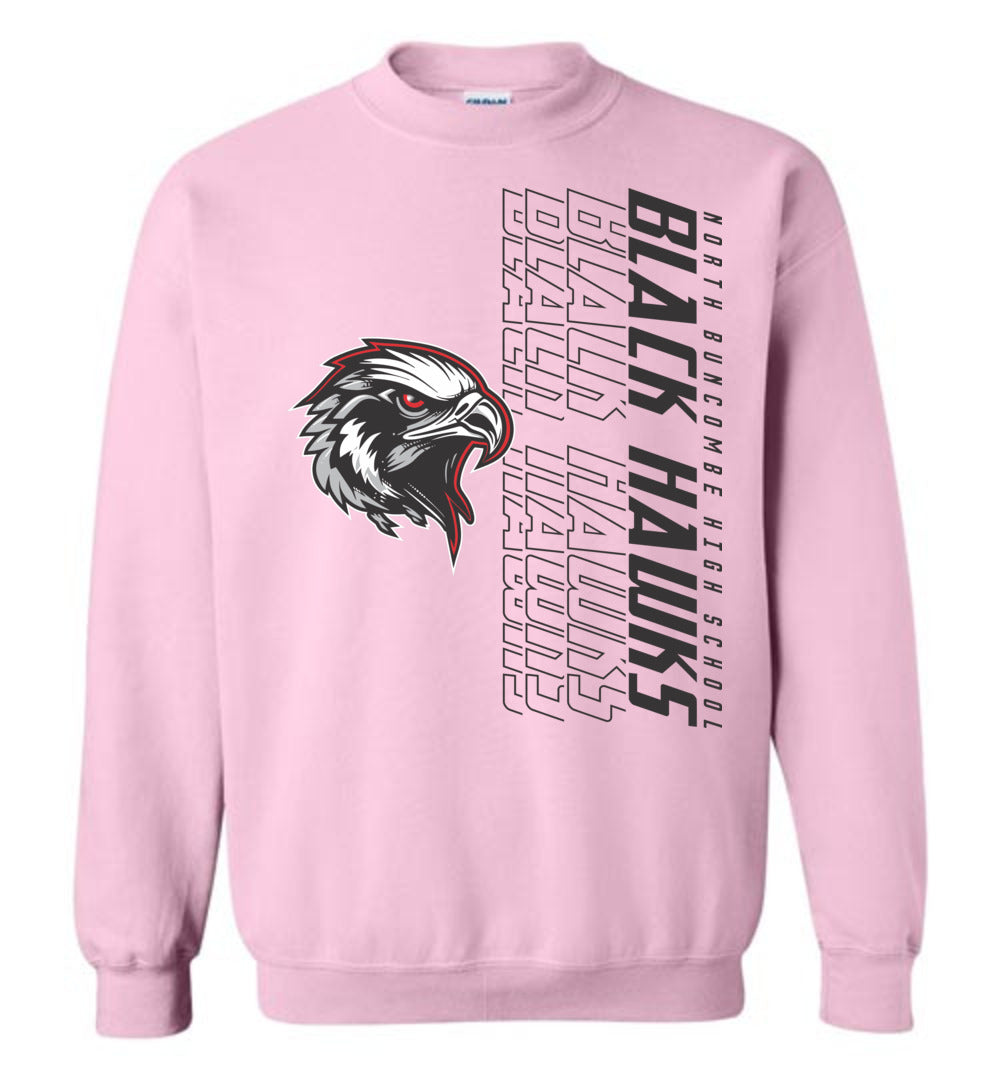BLACK HAWKS! - Official Gear - Type 14 Sweatshirt, Modern Sports Logo