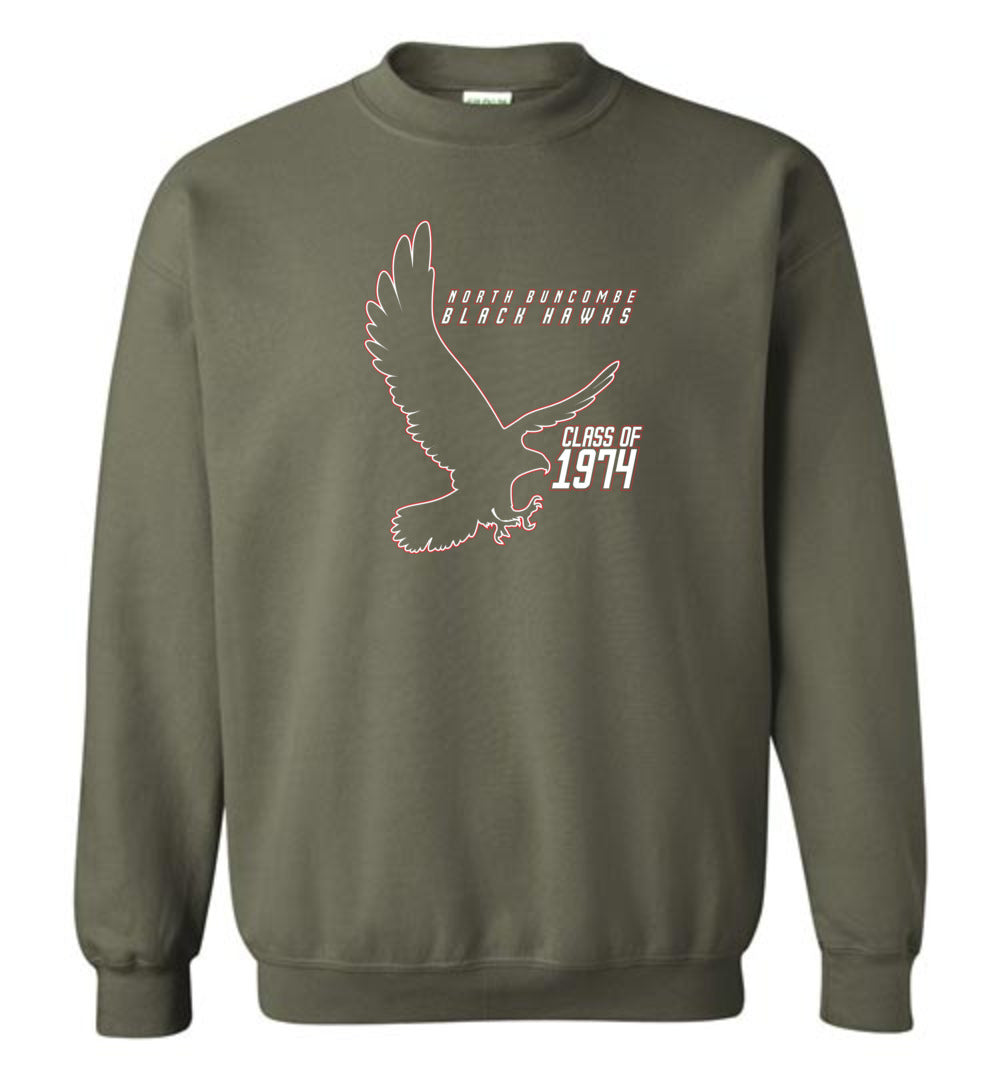 BLACK HAWKS! - Vintage 1974 Reunion Gear - Concept 002 Sweatshirt, Modern Sports Logo