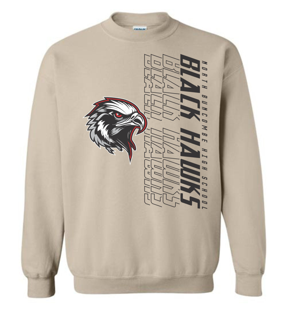 BLACK HAWKS! - Official Gear - Type 14 Sweatshirt, Modern Sports Logo