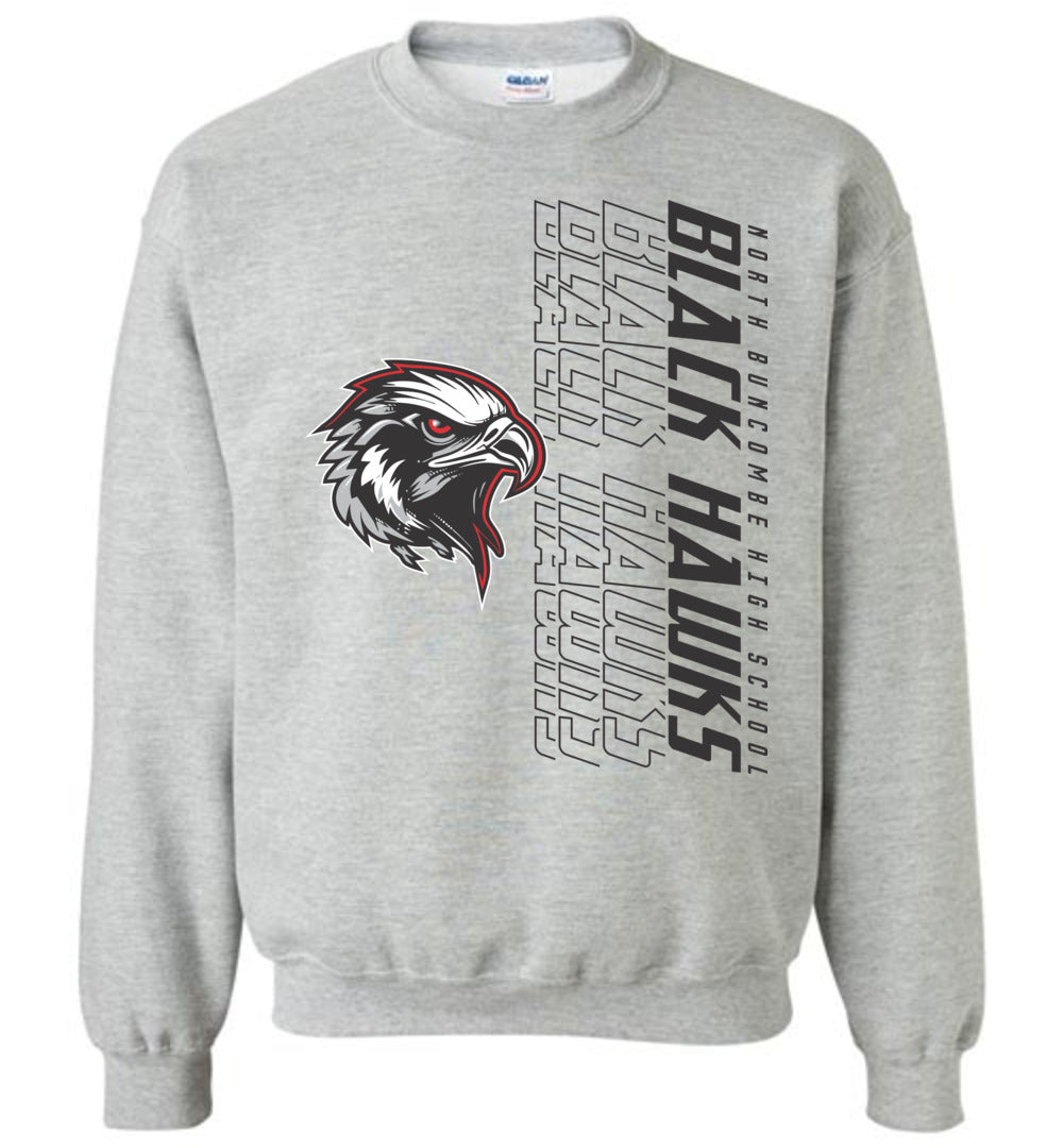 BLACK HAWKS! - Official Gear - Type 14 Sweatshirt, Modern Sports Logo