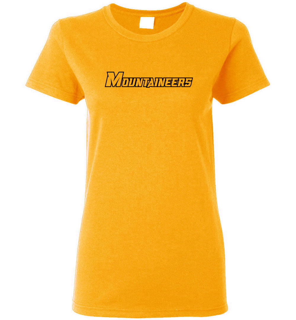 GO MOUNTAINEERS!! - Ladies short sleeve tee with modern sports logo