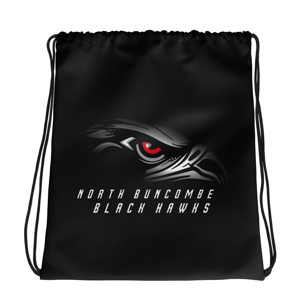 Black Hawks - All-Over Print Drawstring bag