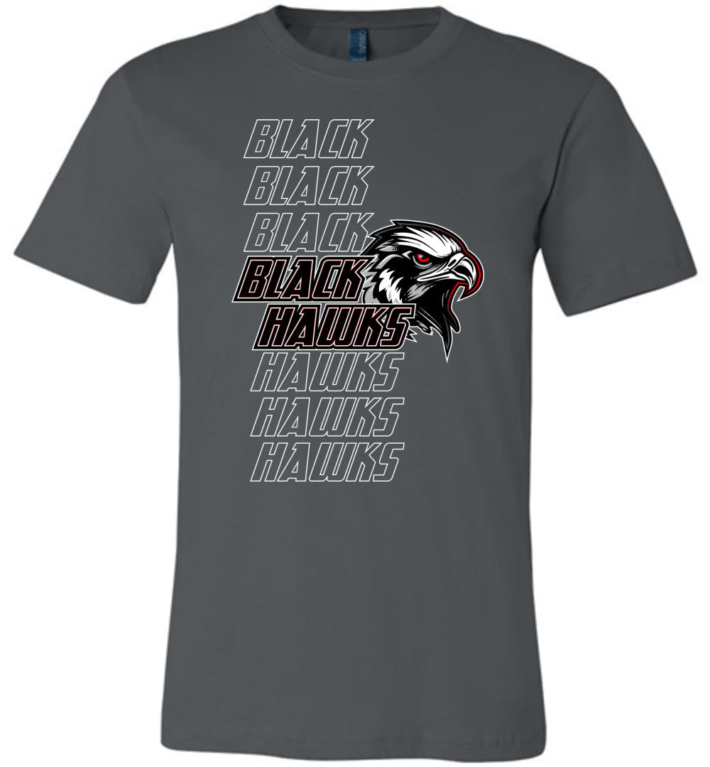 BLACK HAWKS! - Official Gear - Type 17 Short Sleeve Unisex, Modern Sports Logo