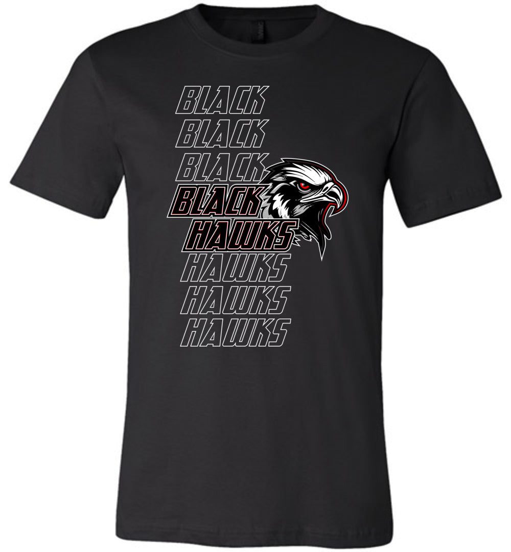 BLACK HAWKS! - Official Gear - Type 17 Short Sleeve Unisex, Modern Sports Logo