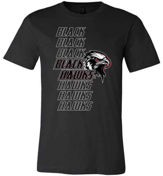 BLACK HAWKS! - Official Gear - Type 17 Short Sleeve Unisex, Modern Sports Logo