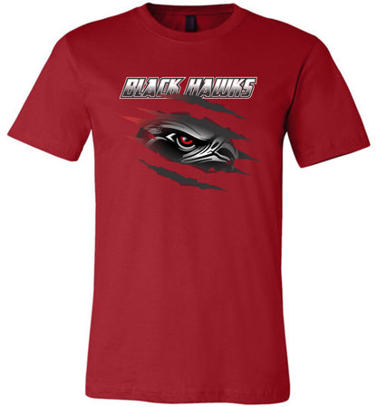 BLACK HAWKS! - Official Gear - Type 16 Short Sleeve Unisex, Modern Sports Logo