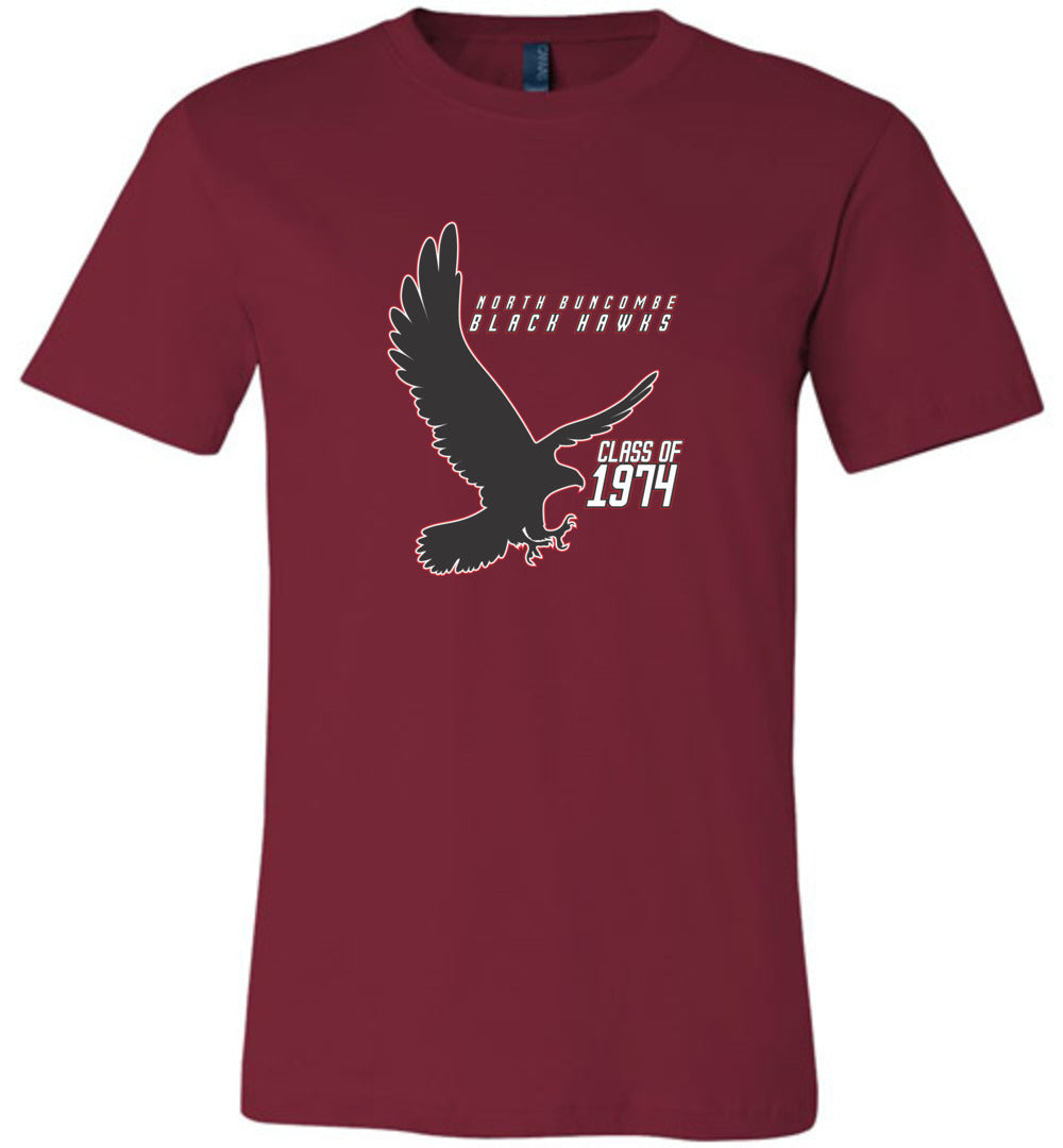 BLACK HAWKS! - Vintage 1974 Reunion Gear - Concept 002 Short Sleeve Unisex, Modern Sports Logo