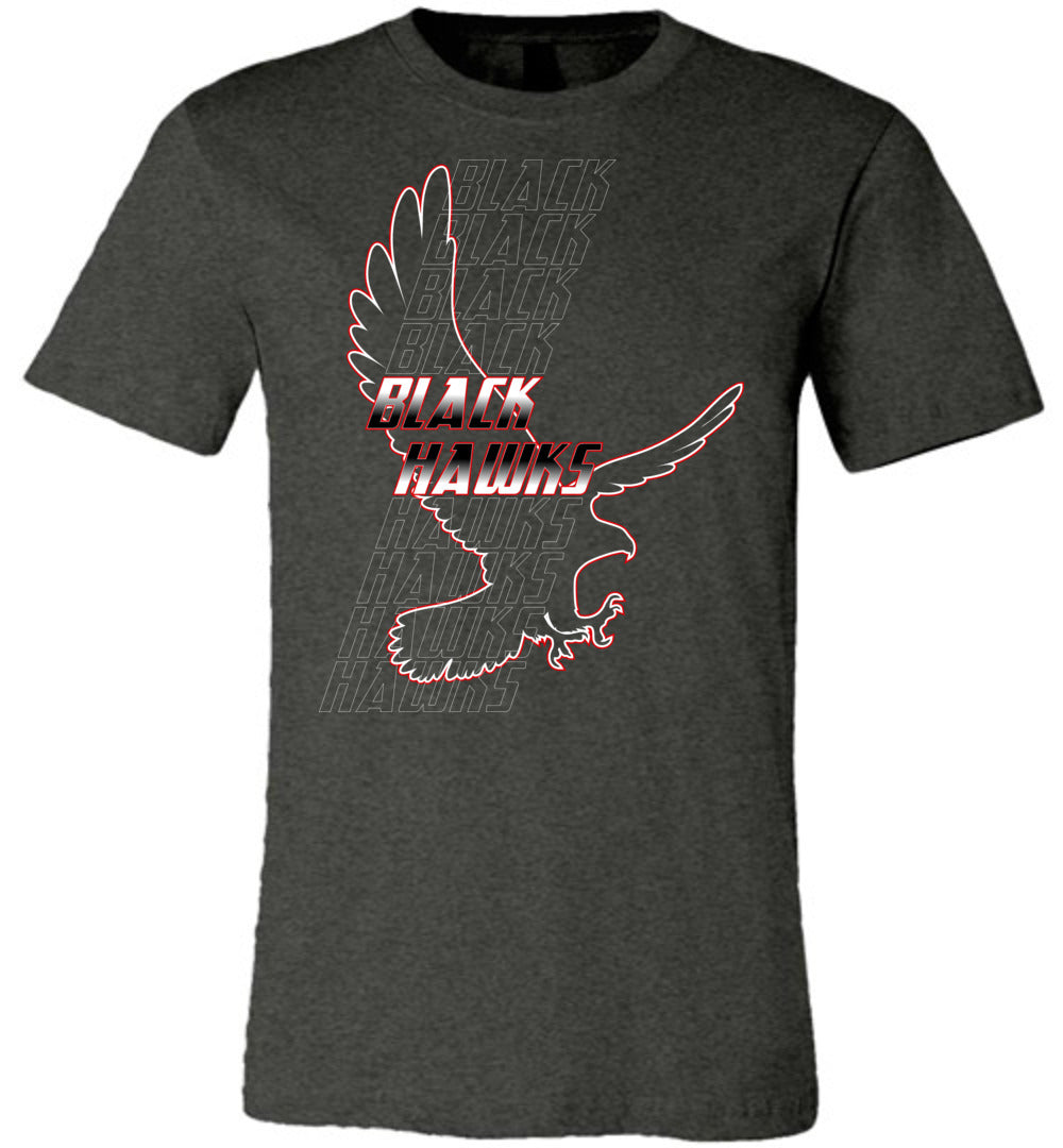 BLACK HAWKS! - Official Gear - Type 7 Short Sleeve Unisex, Modern Sports Logo