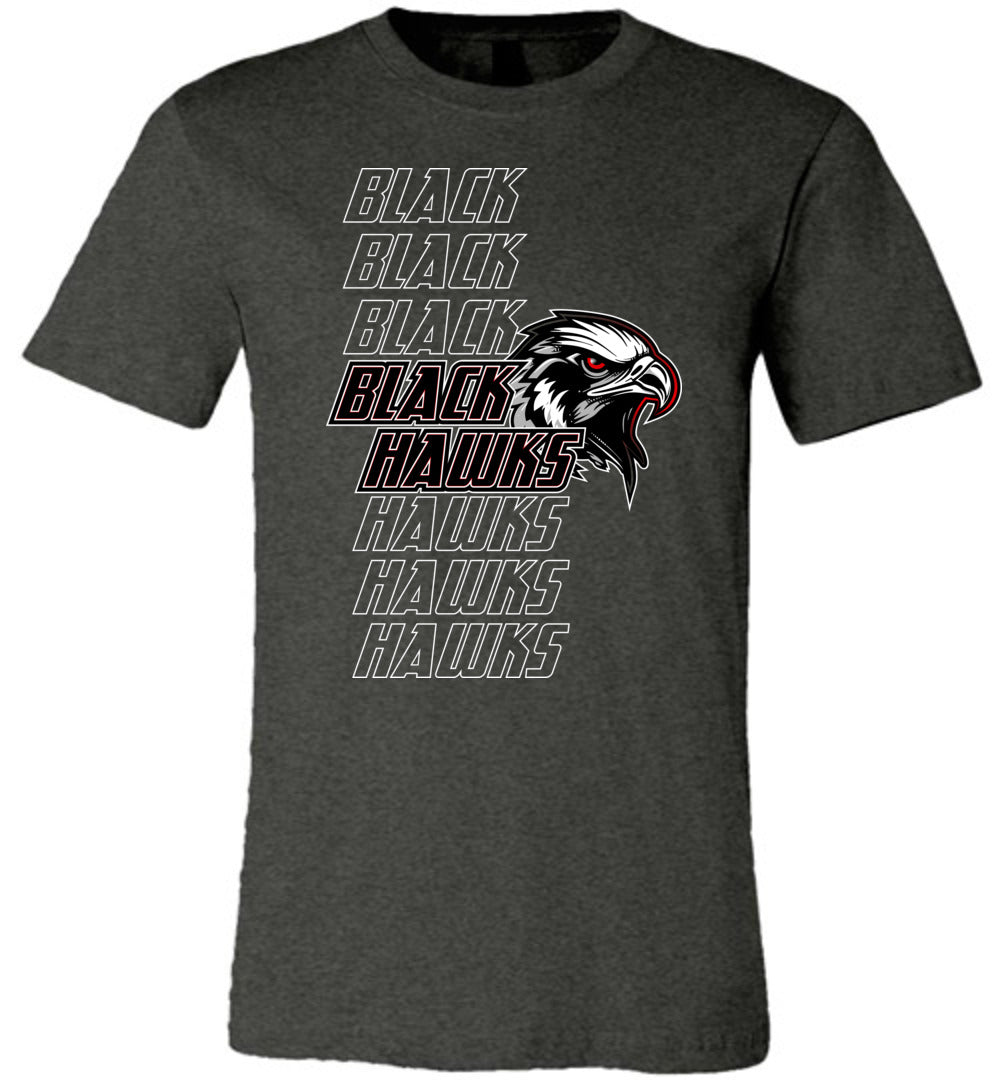 BLACK HAWKS! - Official Gear - Type 17 Short Sleeve Unisex, Modern Sports Logo