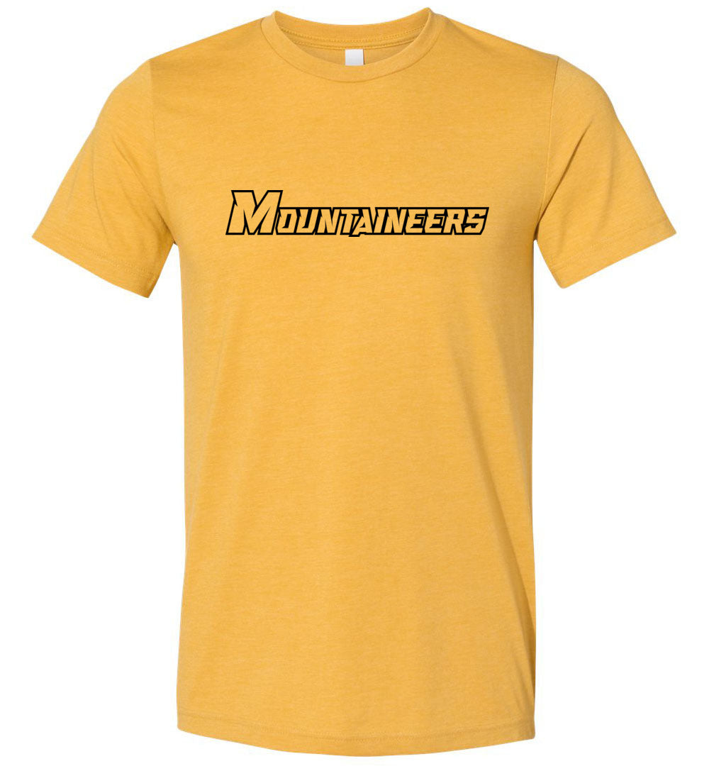 GO MOUNTAINEERS!! - Short Sleeve Unisex, Modern Sports Logo