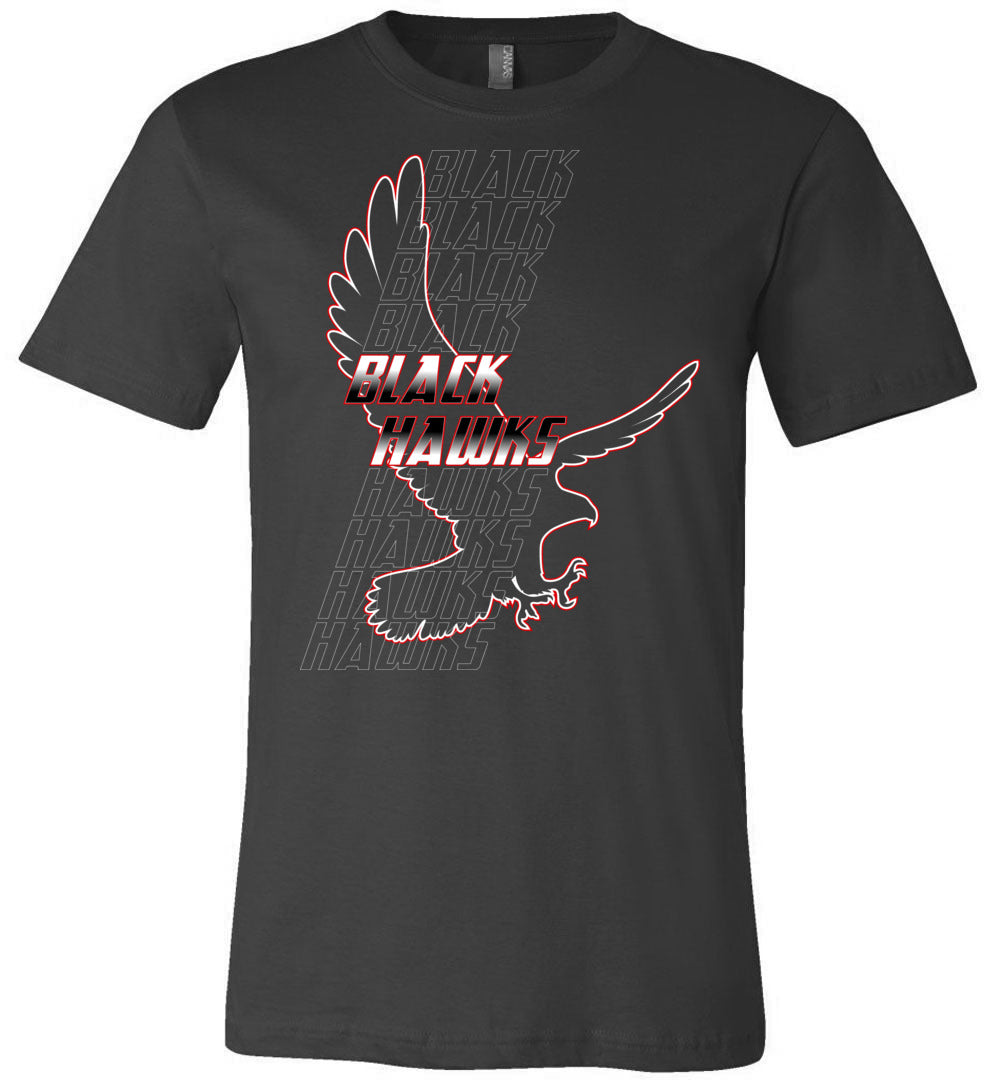 BLACK HAWKS! - Official Gear - Type 7 Short Sleeve Unisex, Modern Sports Logo