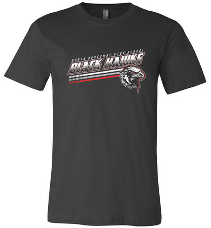 BLACK HAWKS! - Official Gear - Type 13 Short Sleeve Unisex, Modern Sports Logo