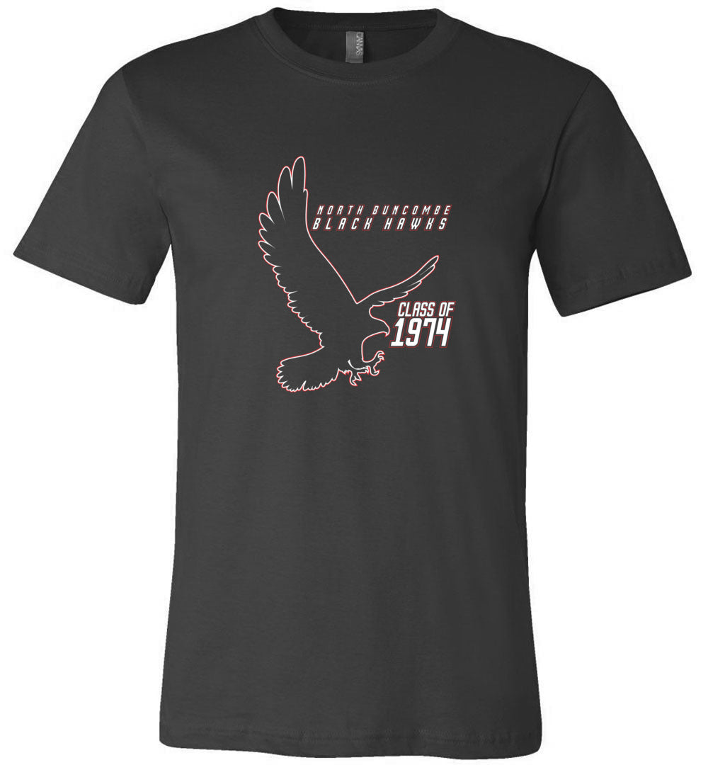 BLACK HAWKS! - Vintage 1974 Reunion Gear - Concept 002 Short Sleeve Unisex, Modern Sports Logo