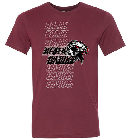 BLACK HAWKS! - Official Gear - Type 17 Short Sleeve Unisex, Modern Sports Logo