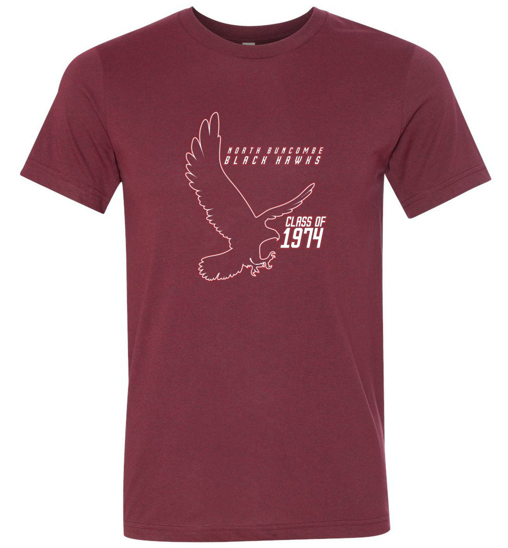 BLACK HAWKS! - Vintage 1974 Reunion Gear - Concept 002 Short Sleeve Unisex, Modern Sports Logo