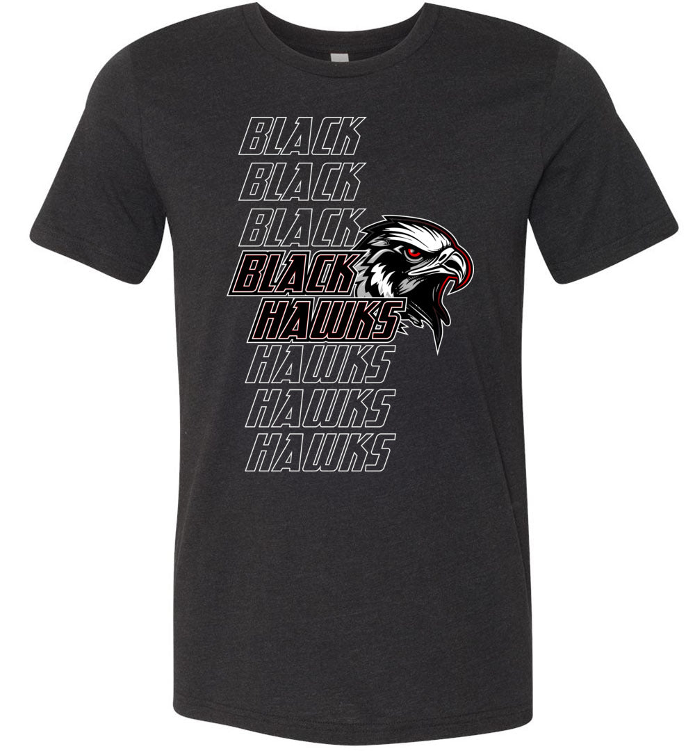 BLACK HAWKS! - Official Gear - Type 17 Short Sleeve Unisex, Modern Sports Logo