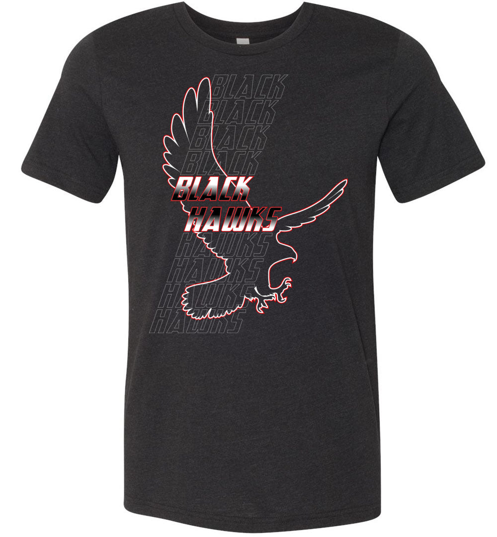 BLACK HAWKS! - Official Gear - Type 7 Short Sleeve Unisex, Modern Sports Logo