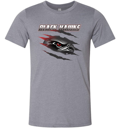 BLACK HAWKS! - Official Gear - Type 16 Short Sleeve Unisex, Modern Sports Logo