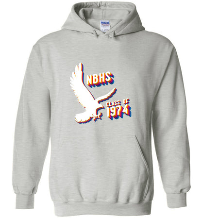 BLACK HAWKS! - Vintage 1974 Reunion Gear - Concept 001 Heavy Blend Hoodie, Modern Sports Logo