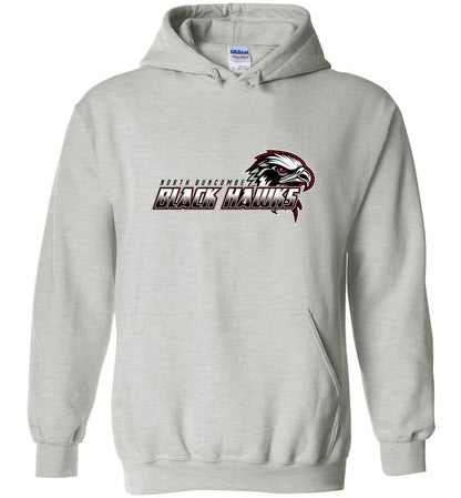 BLACK HAWKS! - Type 2 Heavy Blend Hoodie, Modern Sports Logo