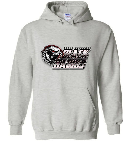 BLACK HAWKS! - Type 10 Heavy Blend Hoodie, Modern Sports Logo