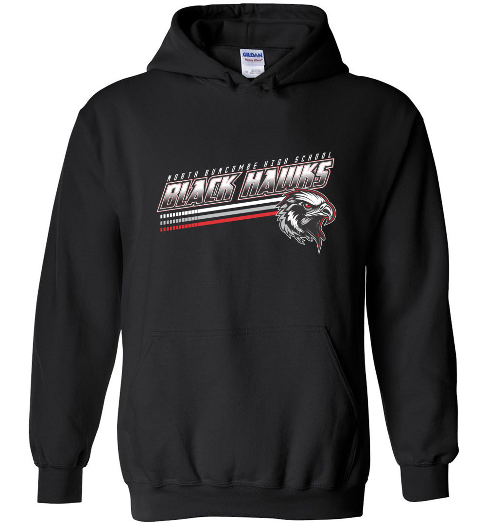 BLACK HAWKS! - Official Gear - Type 13 Hoodie, Modern Sports Logo