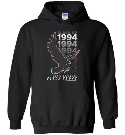 BLACK HAWKS! - Vintage 1994 Reunion Gear - Concept 001 Heavy Blend Hoodie, Modern Sports Logo