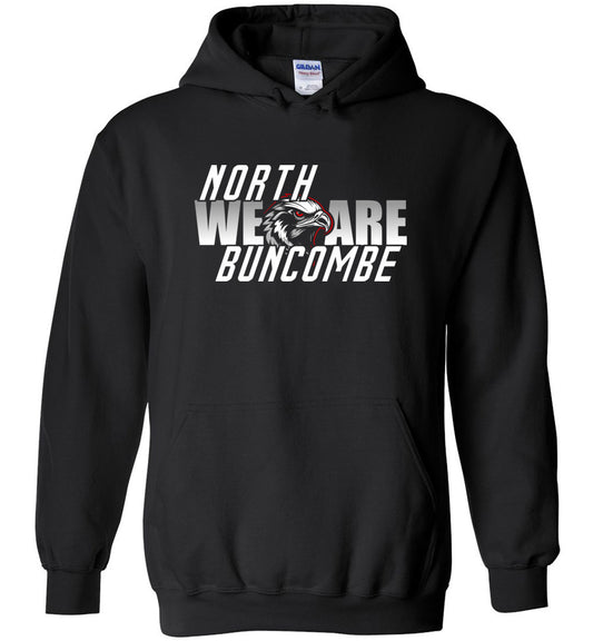 WE ARE NORTH BUNCOMBE! - Official Black Hawks Hoodie! (Dark fabric)