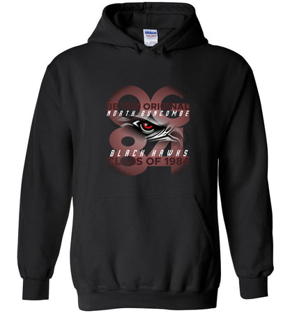 BLACK HAWKS! - Vintage 1984 Reunion Gear - Concept 001 Heavy Blend Hoodie, Modern Sports Logo