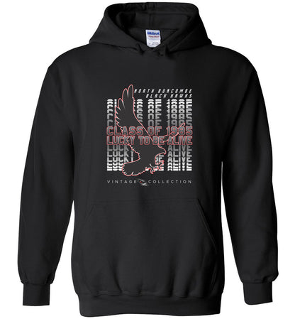 BLACK HAWKS! - Vintage 1985 Reunion Gear - Concept 001 Heavy Blend Hoodie, Modern Sports Logo