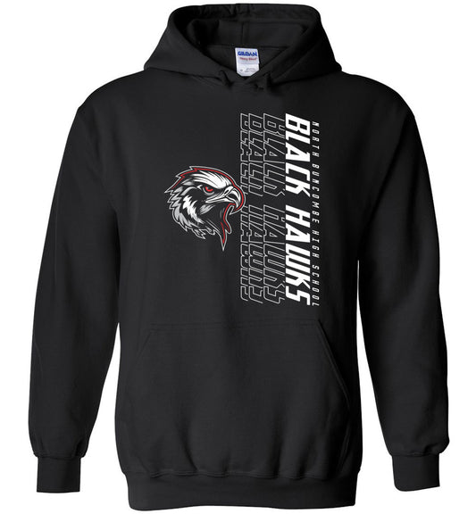 BLACK HAWKS! - Official Gear - Type 14 Hoodie, Modern Sports Logo