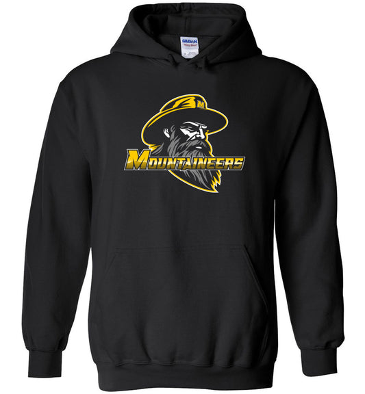 MOUNTAINEERS! - Heavy Blend Hoodie, Modern Sports Logo