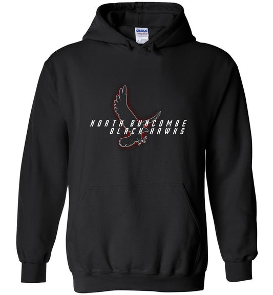 BLACK HAWKS! - Type 4 Heavy Blend Hoodie, Modern Sports Logo