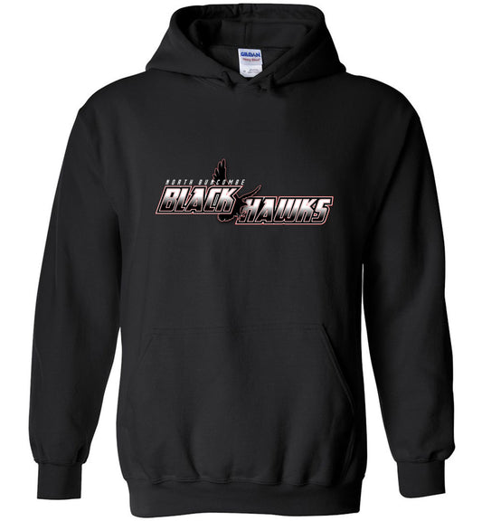 BLACK HAWKS! - Type 5 Heavy Blend Hoodie, Modern Sports Logo