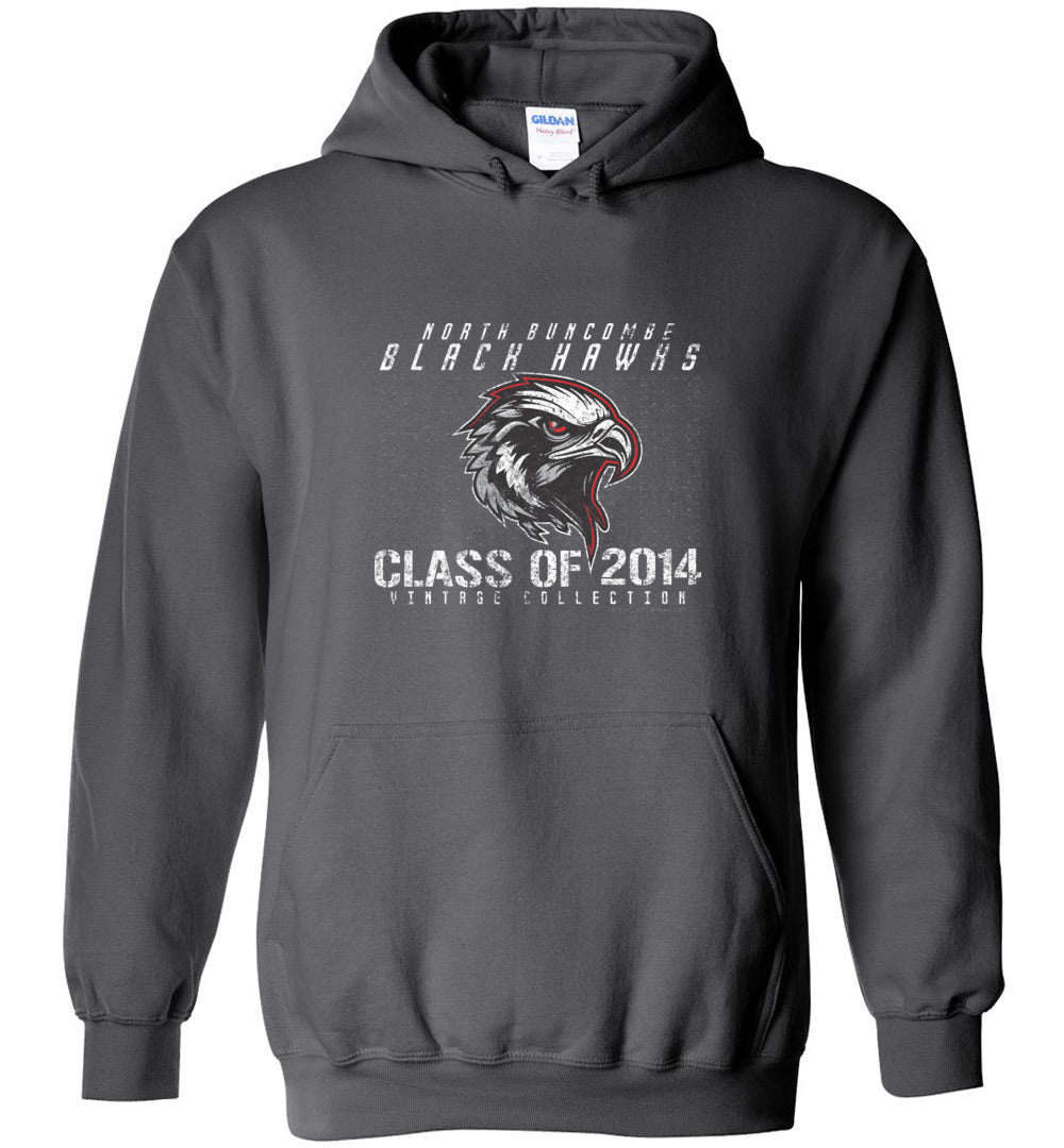 BLACK HAWKS! - Vintage 2014 Reunion Gear - Concept 001 Heavy Blend Hoodie, Modern Sports Logo